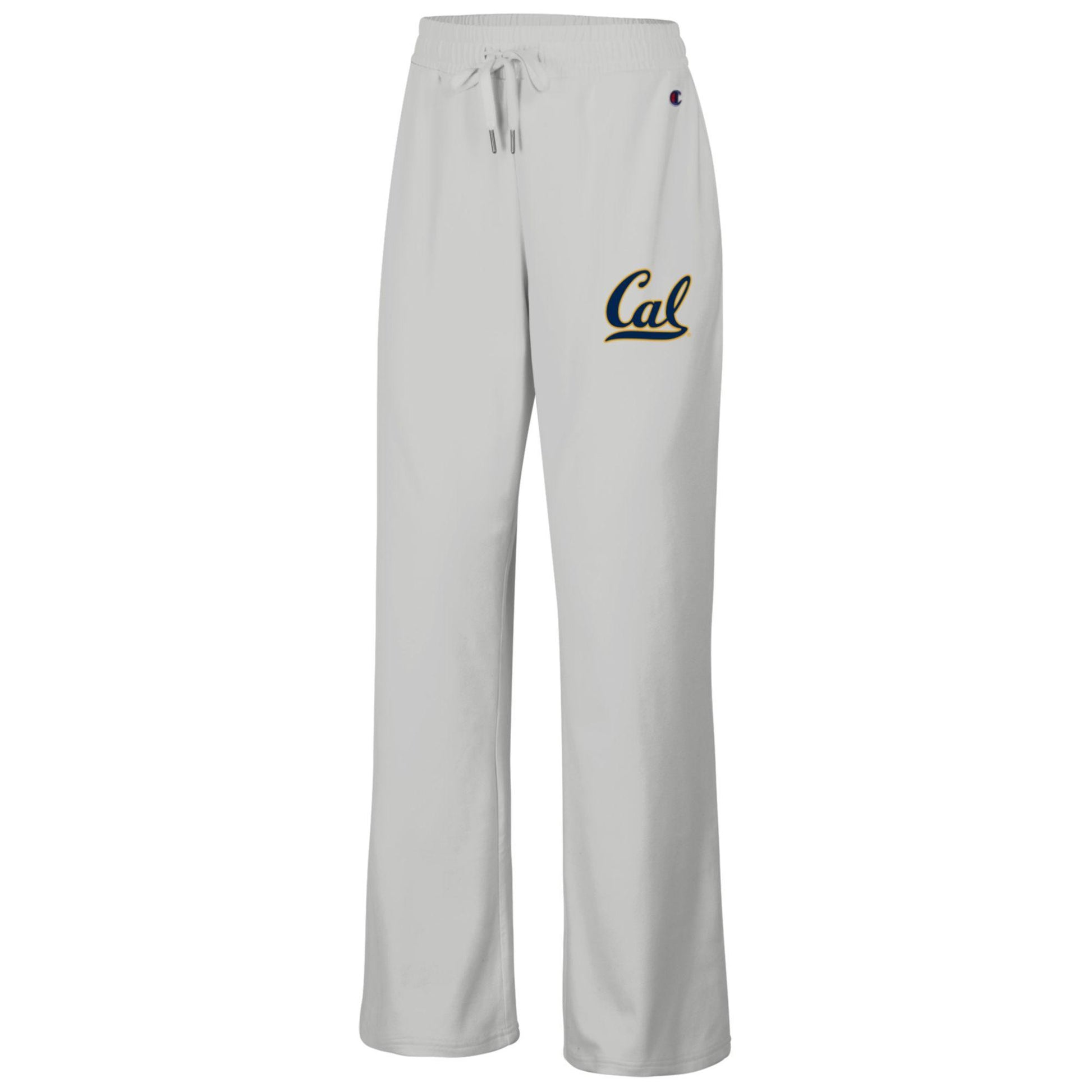 U.C. Berkeley Cal Logo Champion Women's Sueded Soft Touch Wide Leg Pants-Silver