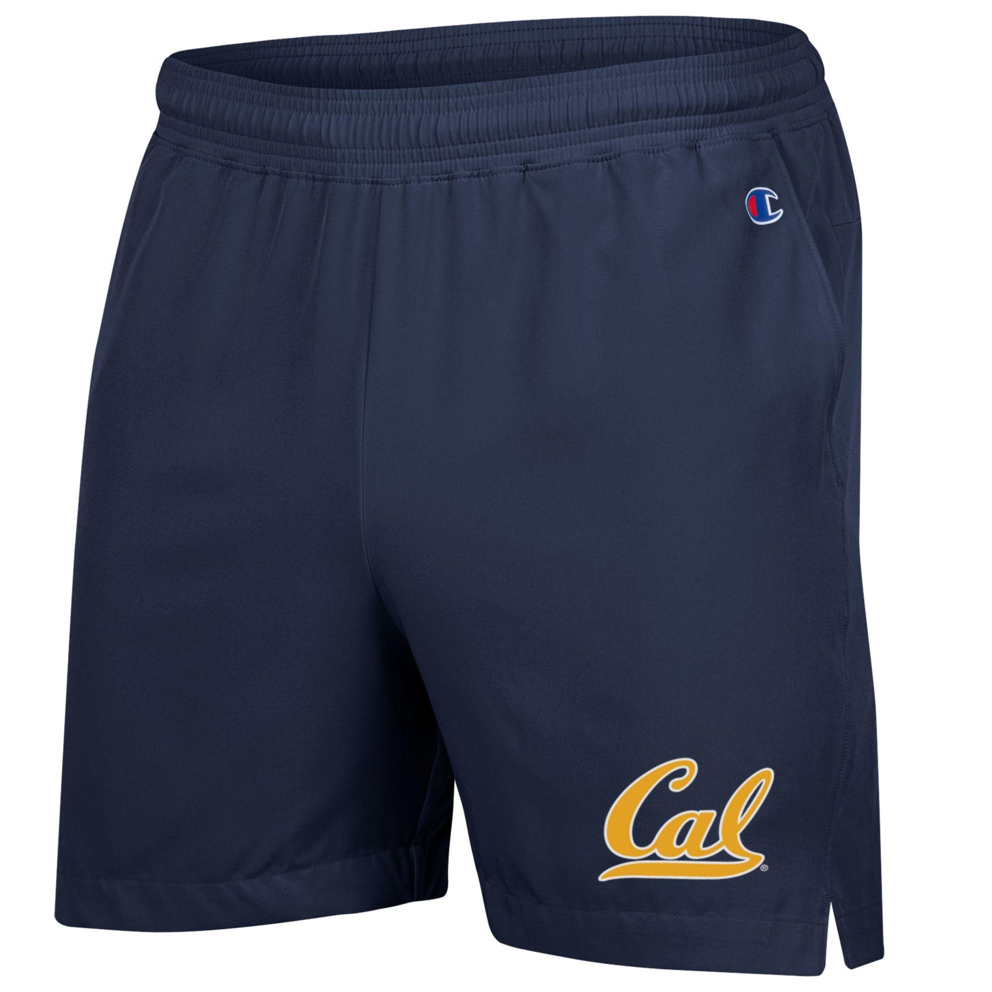 University Of California Berkeley Cal Champion Men's 5 inch inseam woven Shorts - Navy-Shop College Wear