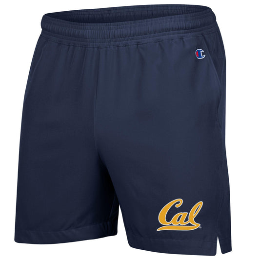 University Of California Berkeley Cal Champion Men's 5 inch inseam woven Shorts - Navy-Shop College Wear