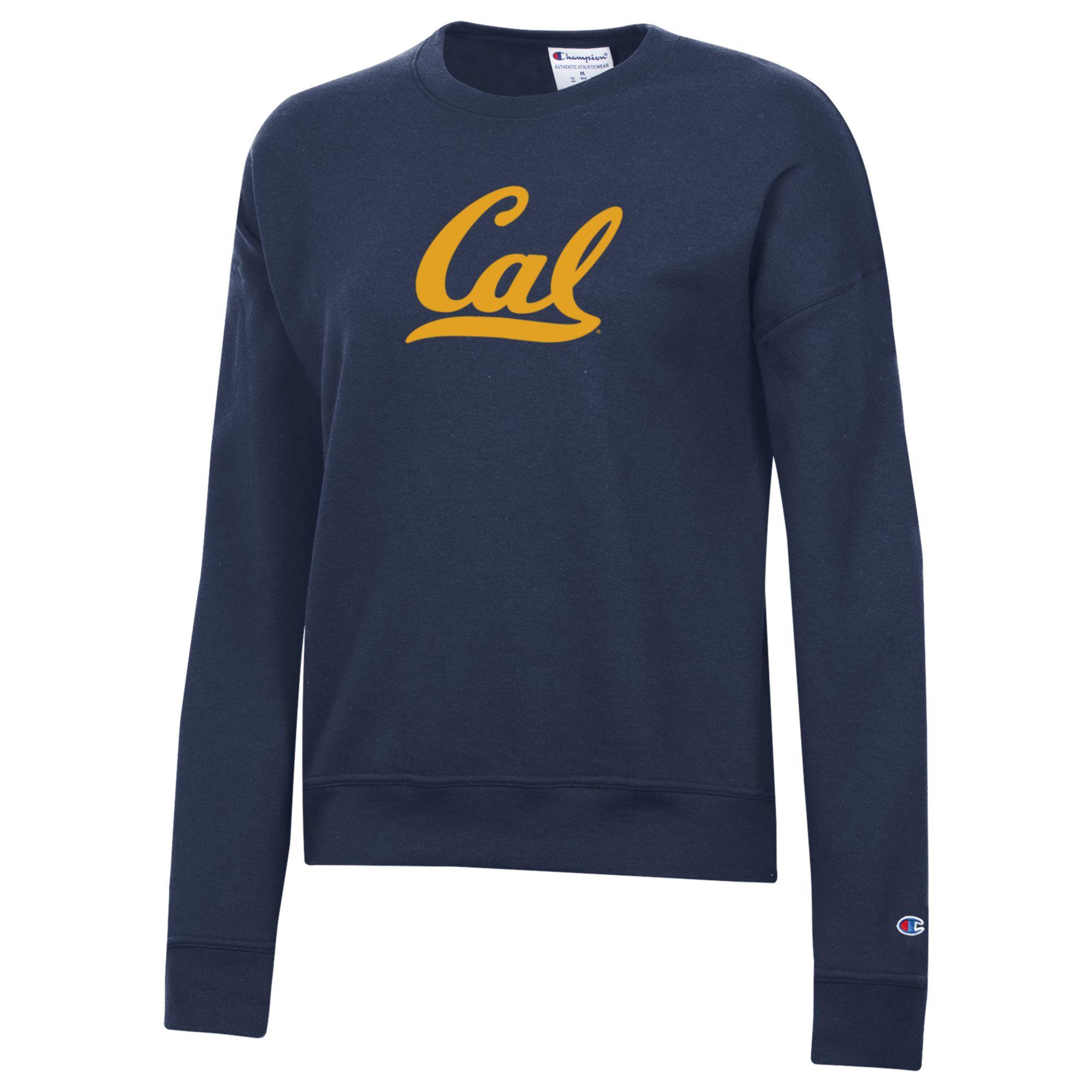 U.C. Berkeley Cal Champion women s Script Cal crew neck sweatshirt Nav Shop College Wear