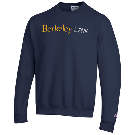 U.C. Berkeley law crew neck sweatshirt-Navy-Shop College Wear