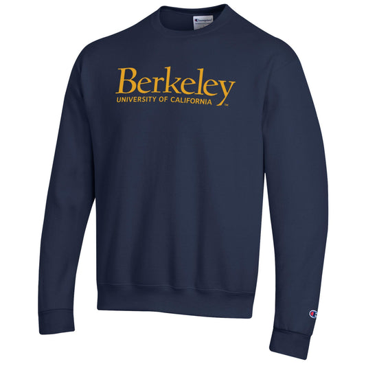 University of California Berkeley Champion stacked wordmark sweatshirt-Navy-Shop College Wear
