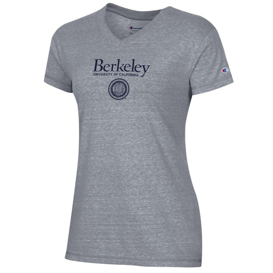 University of California Berkeley seal stacked Champion women's tri blend crew-neck T-Shirt-Shop College Wear