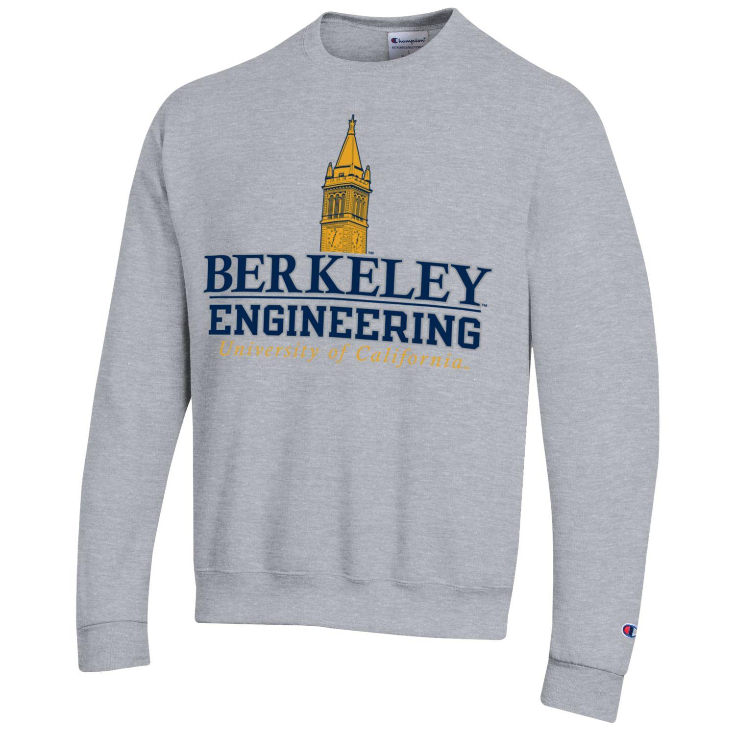 U.C. Berkeley Cal engineering Campanile Champion crew-neck sweatshirt-Grey-Shop College Wear