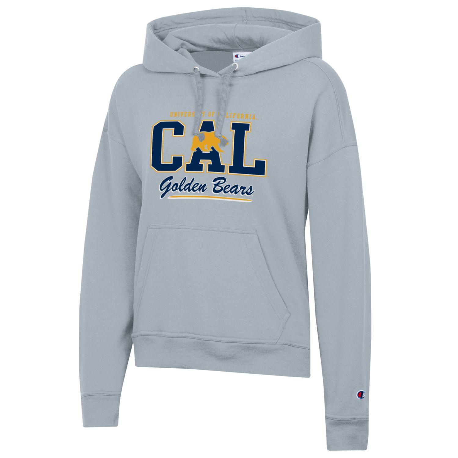 U.C. Berkeley Golden Bears & CAL block women's hoodie sweatshirt-Denim Blue-Shop College Wear