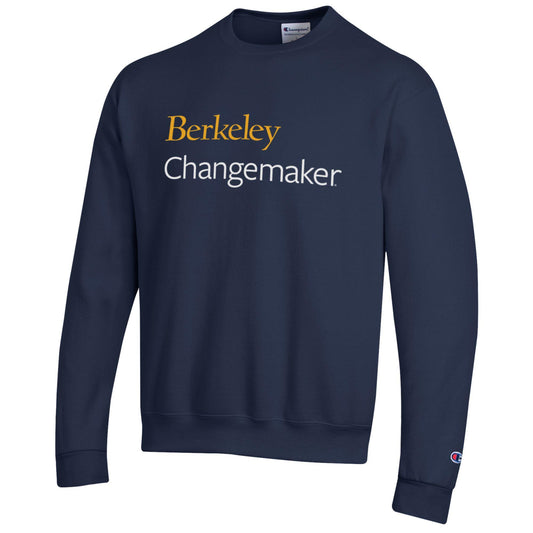 U.C. Berkeley Change Maker Champion crew-neck sweatshirt-Navy-Shop College Wear
