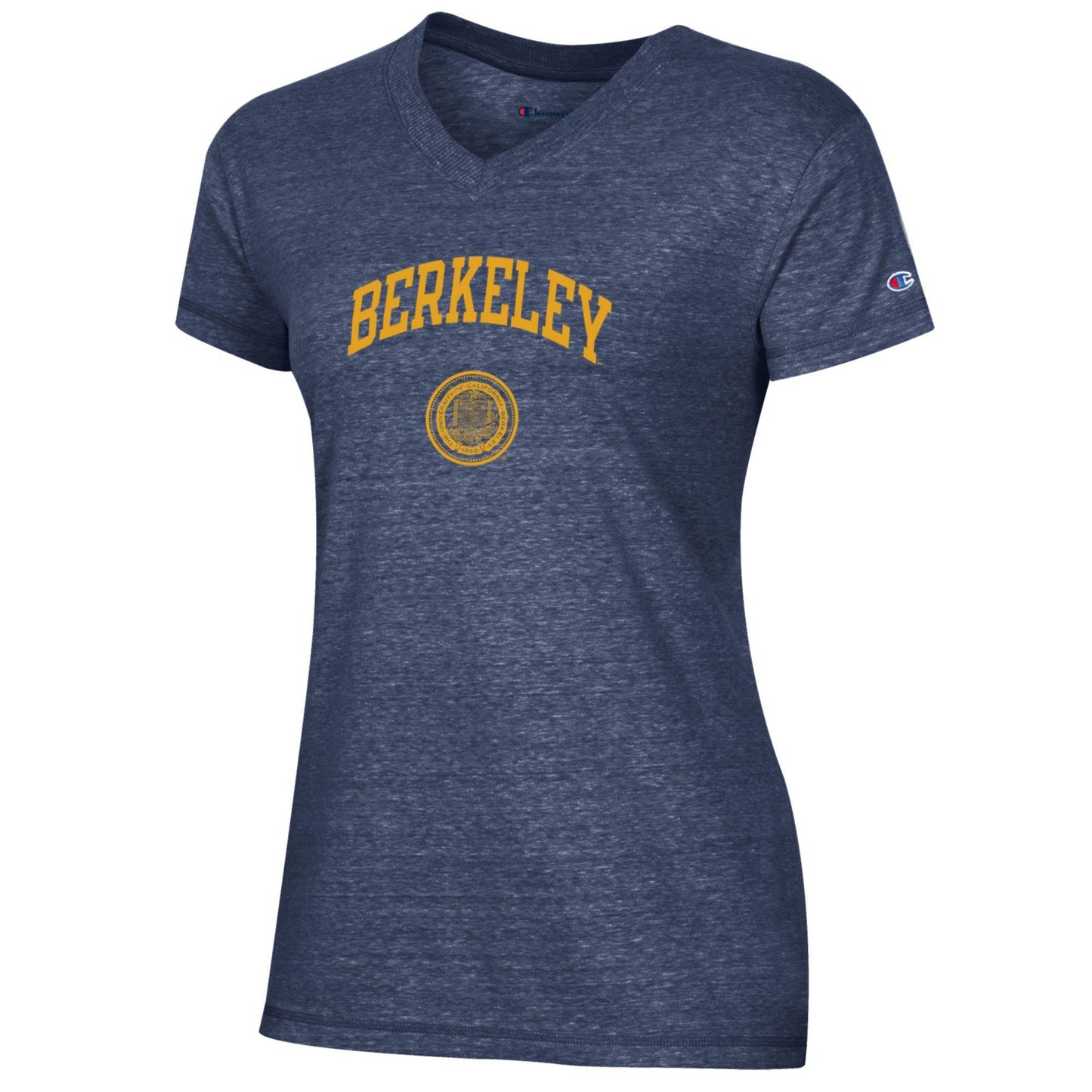 U.C. Berkeley Cal Champion Triumph V-Neck T-Shirt-Navy-Shop College Wear