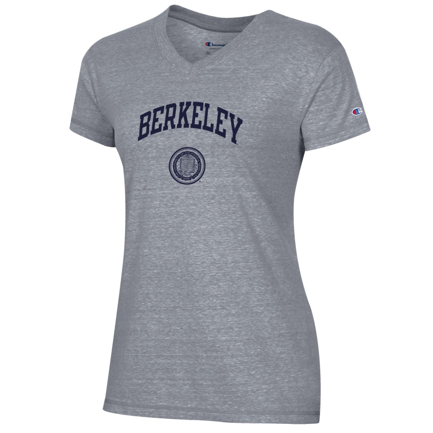 U.C. Berkeley Cal Champion Triumph V-Neck T-Shirt-Gray-Shop College Wear