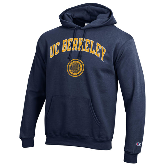 University of California Berkeley arch and seal Champion hoodie Sweatshirt - Navy-Shop College Wear