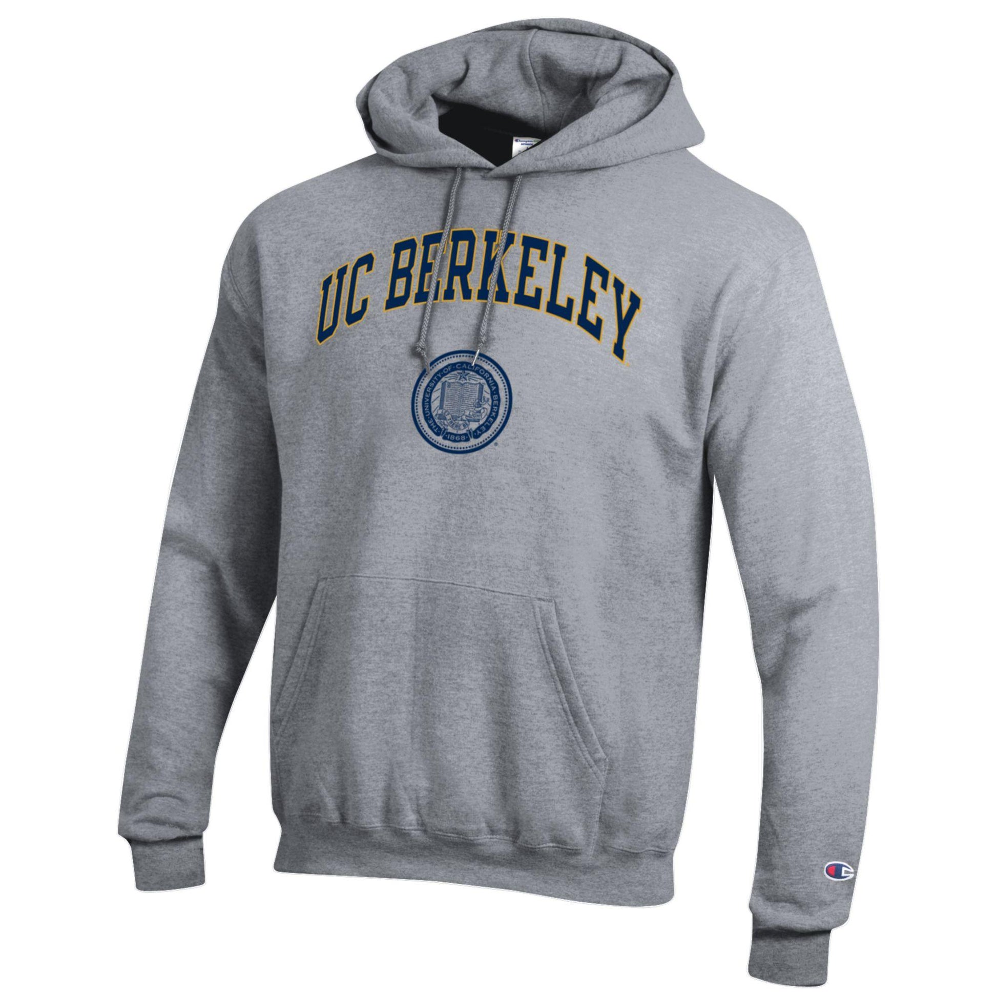 University of California Berkeley arch and seal Champion hoodie Sweatshirt - Gray-Shop College Wear