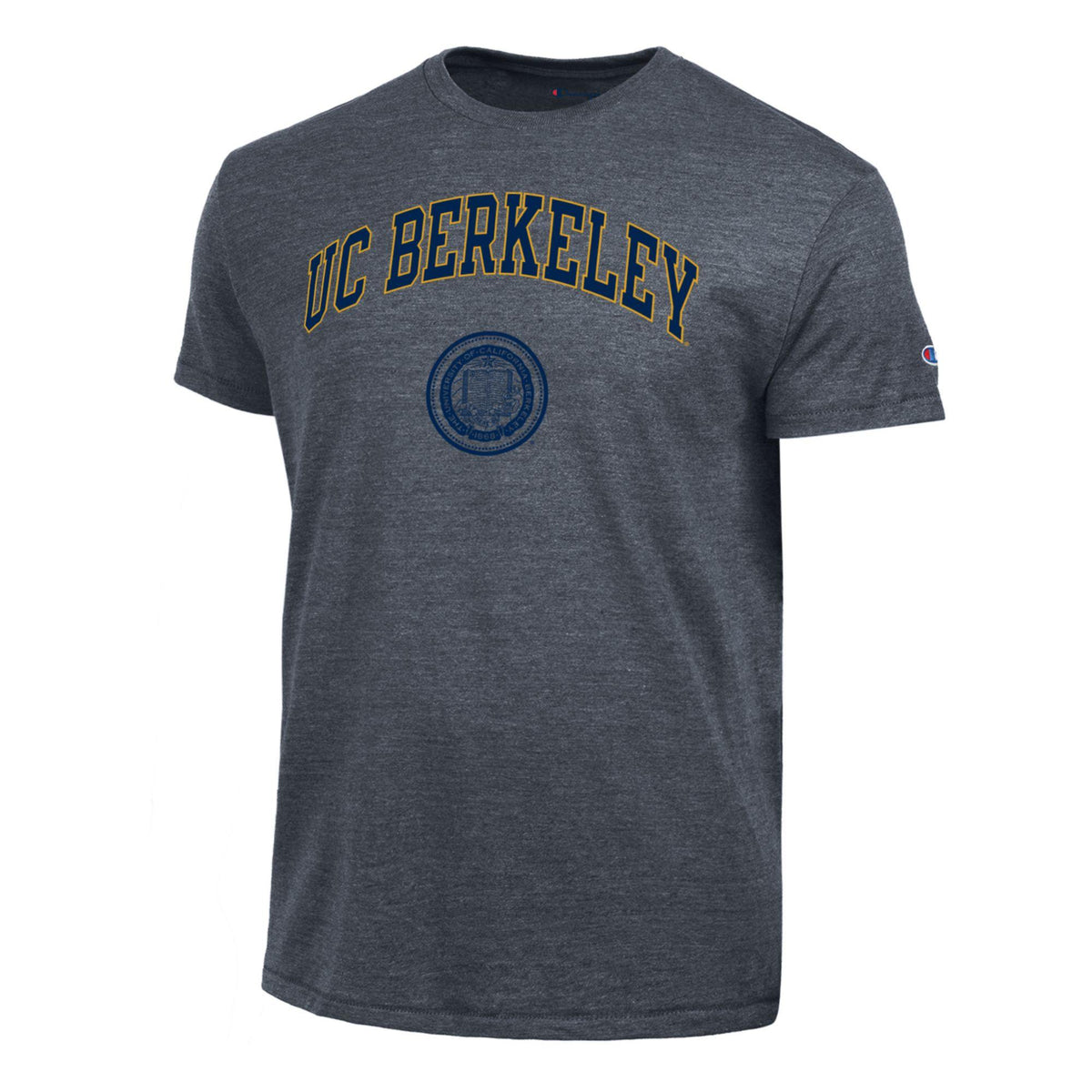 U.C. Berkeley Cal tri blend Arch and seal Champion soft T-Shirt-Navy-Shop College Wear