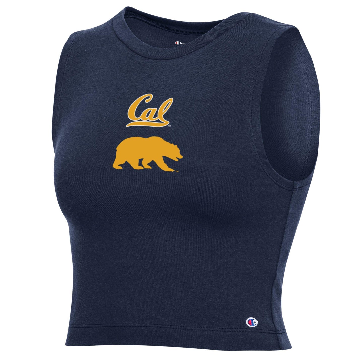 UC Berkeley Cal women's crop tank top-Navy-Shop College Wear