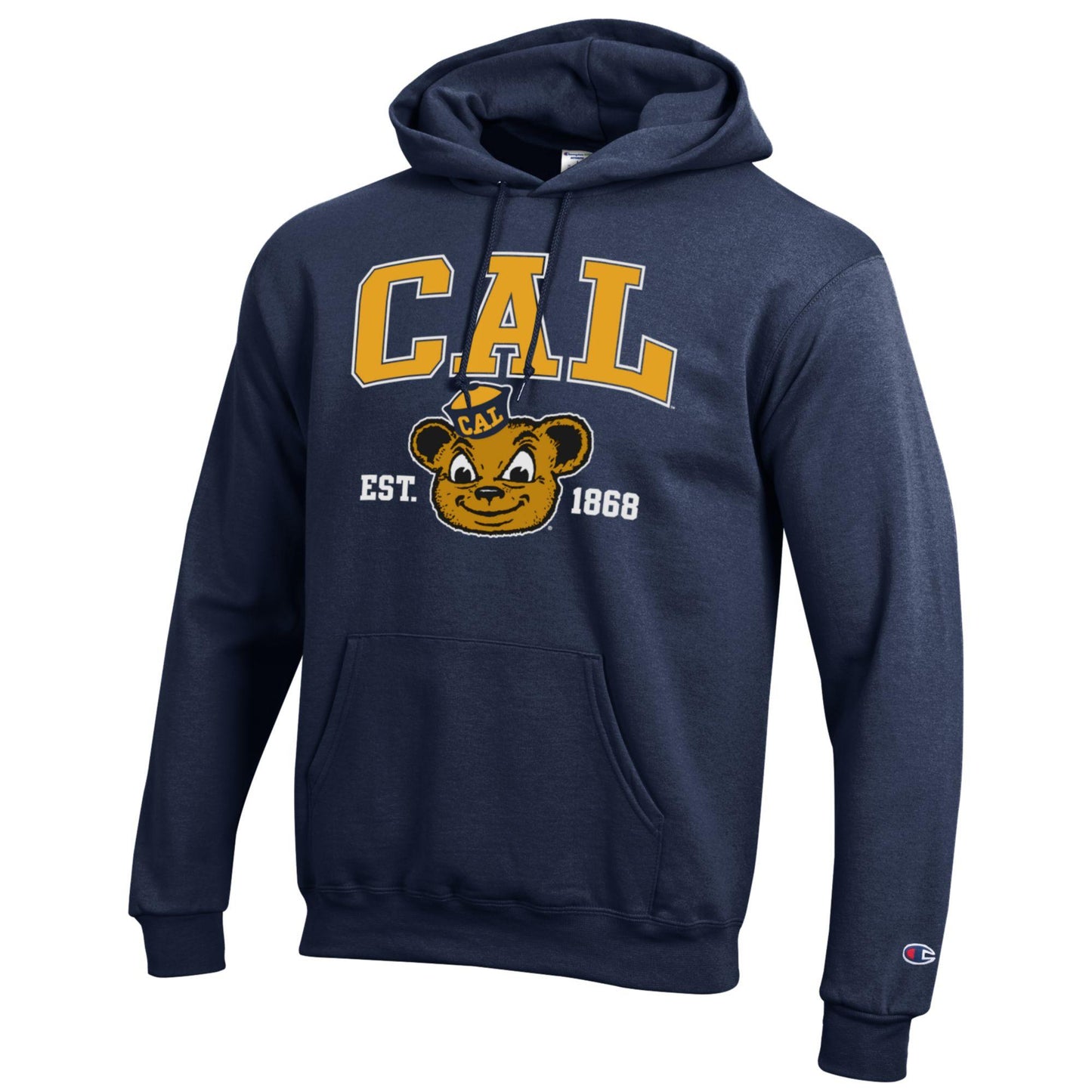 University of California Berkeley Cal Block Oski face Champion hoodie sweatshirt-Navy-Shop College Wear