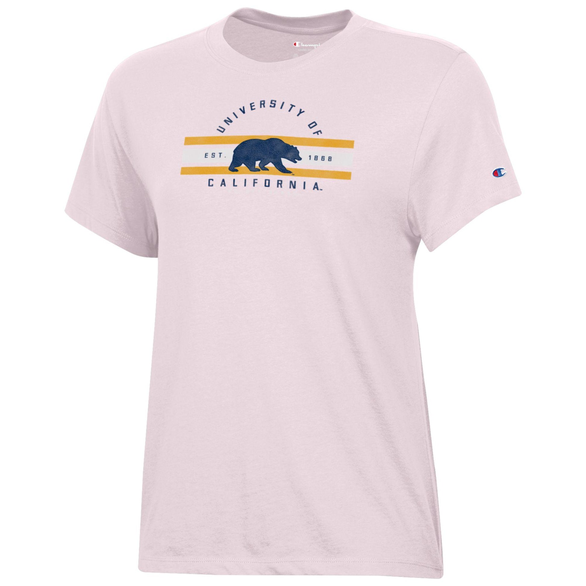 U.C. Berkeley Cal women's crew-neck T-Shirt-Pink-Shop College Wear