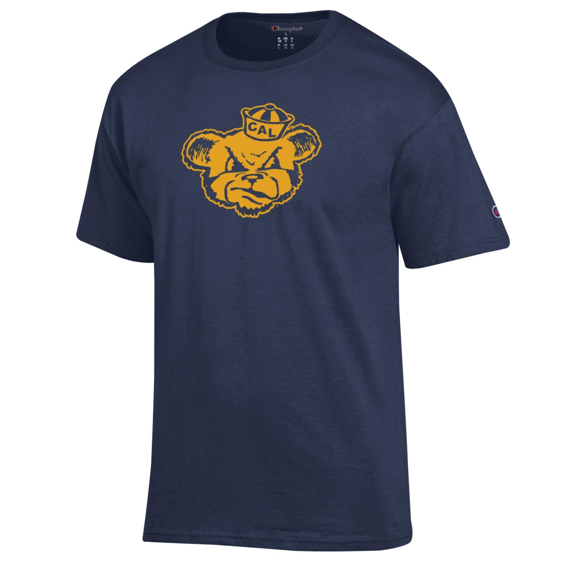 U.C. Berkeley Cal Bears Champion Retro Oski tri blend T-shirt-Navy-Shop College Wear