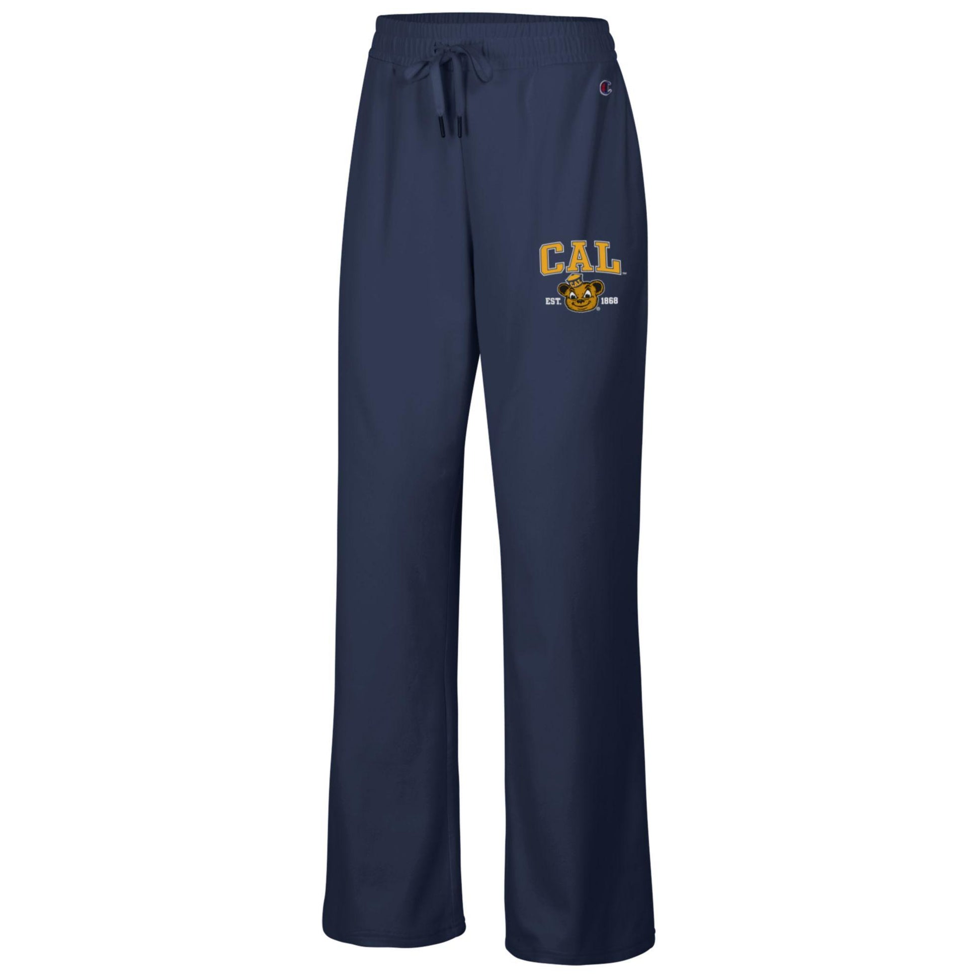 U.C. Berkeley Cal Bears Champion women's sueded open bottom pants-Navy-Shop College Wear