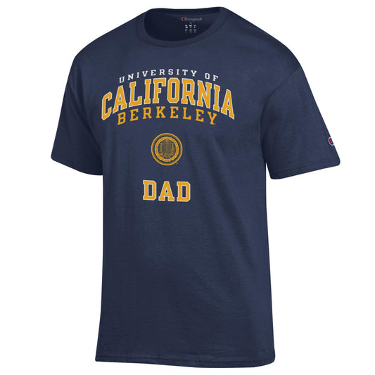 University Of California Berkeley triple arch Dad Champion T- Shirt- Navy-Shop College Wear