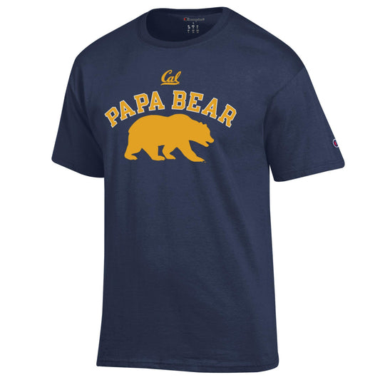 UC Berkeley Cal Men's Papa Bear Champion T-Shirt - Navy-Shop College Wear