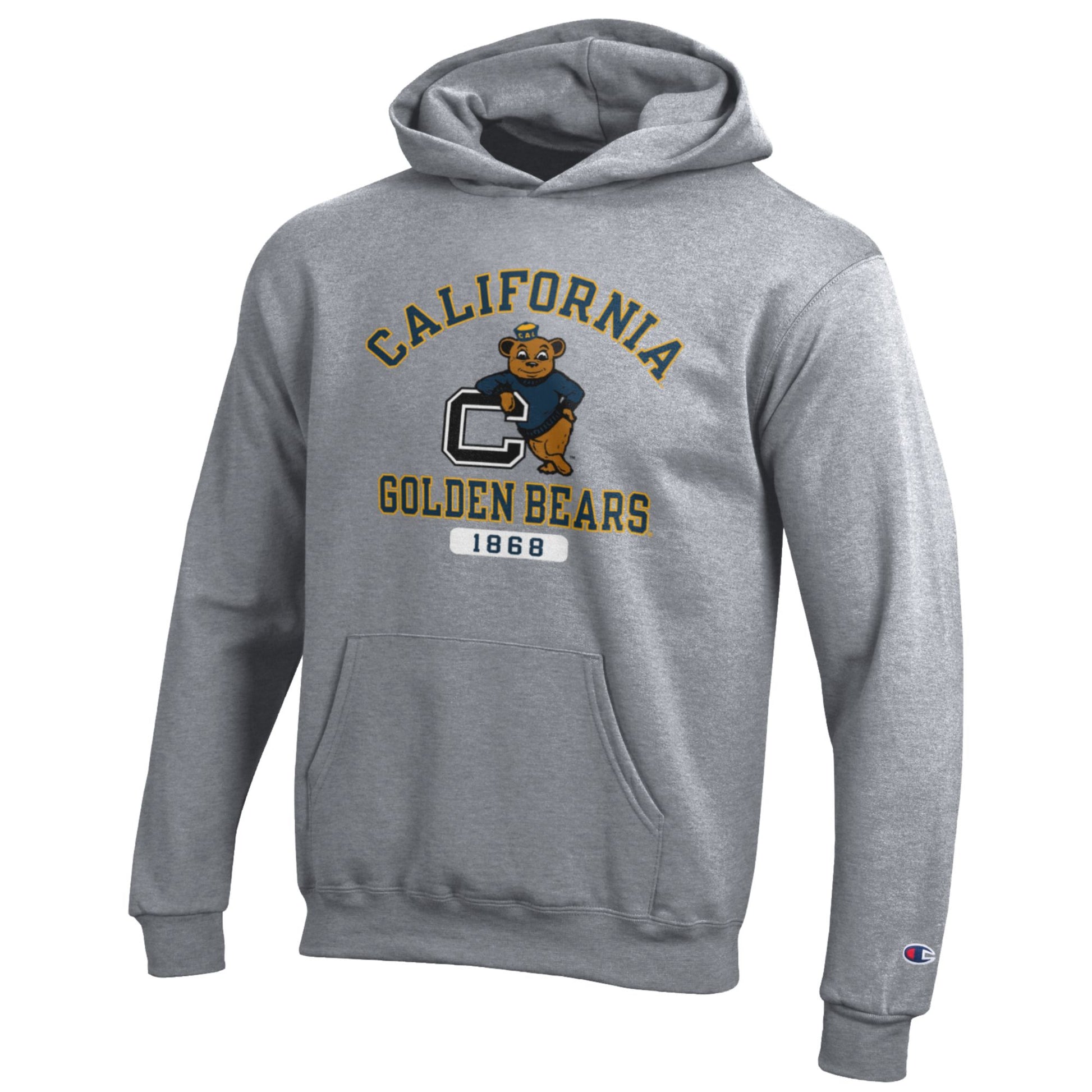 U.C. Berkeley Cal youth Champion hoodie sweatshirt with standing Oski-Gray-Shop College Wear