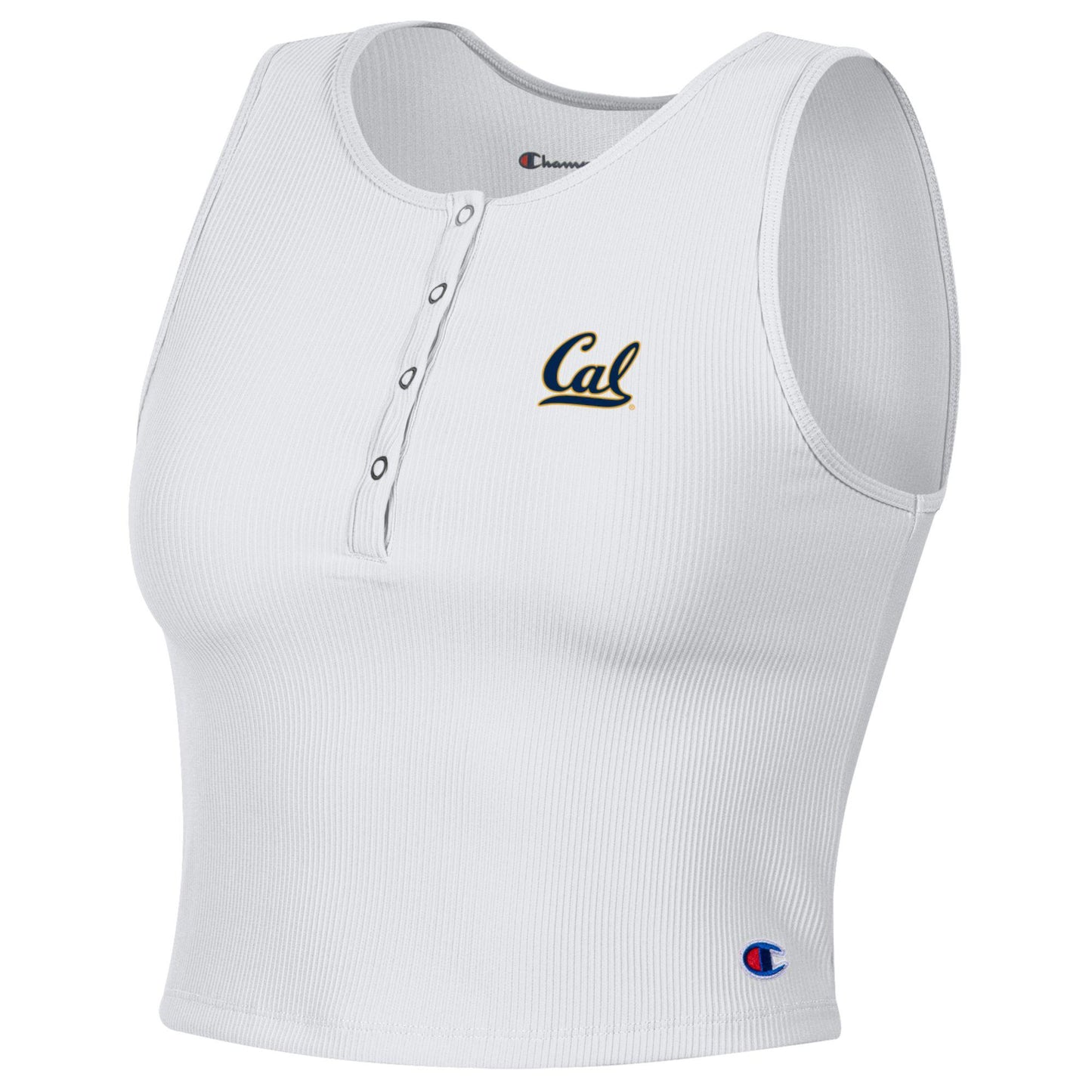 U.C. Berkeley women's Cal Tailgate Rib Henley tank top-White