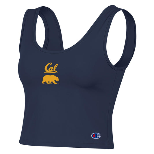 UC Berkeley Cal women's Basketball fan soft touch tank top-Navy-Shop College Wear