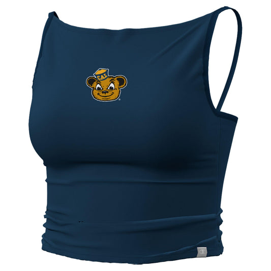 U.C. Berkeley Cal women's soft touch crop Tee-Navy-Shop College Wear