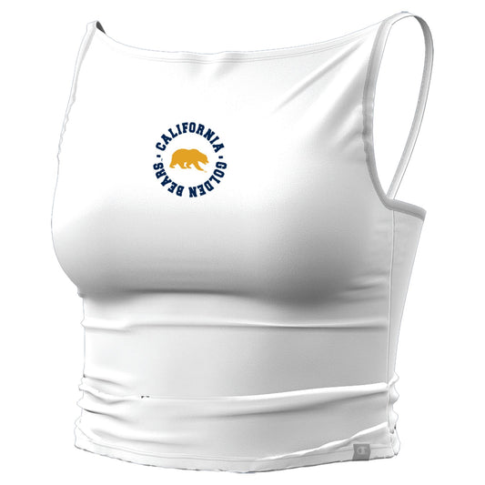 U.C. Berkeley Cal women's soft touch crop Tee-White-Shop College Wear