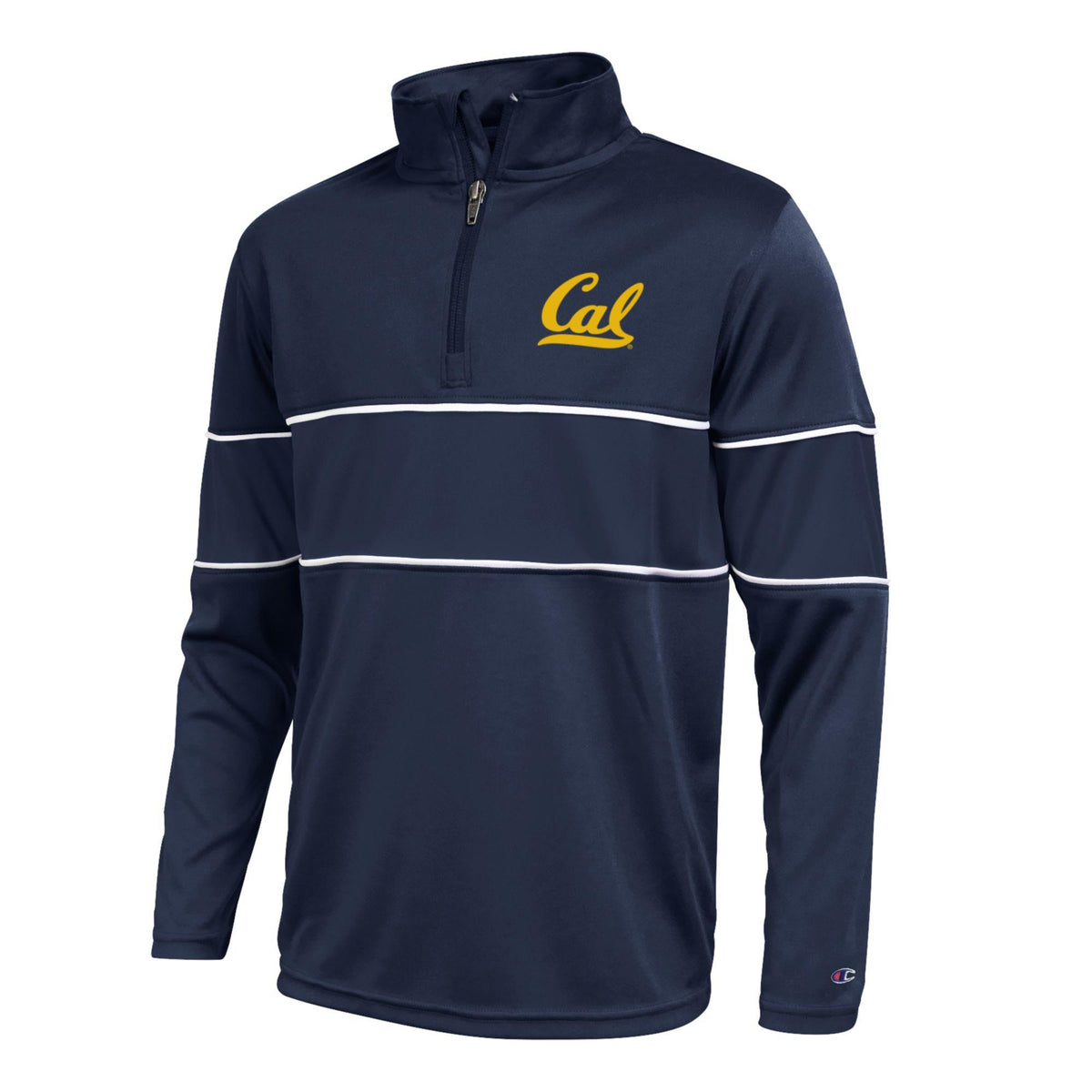 University of California Berkeley Cal embroidered Champion Youth Performance quarter zip shirt-Navy-Shop College Wear