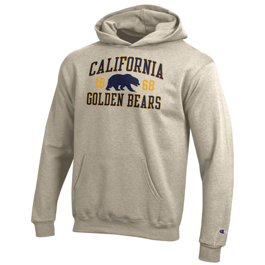 UC Berkeley California Walking Bears Champion Youth Hoodie Sweatshirt-Oatmeal-Shop College Wear