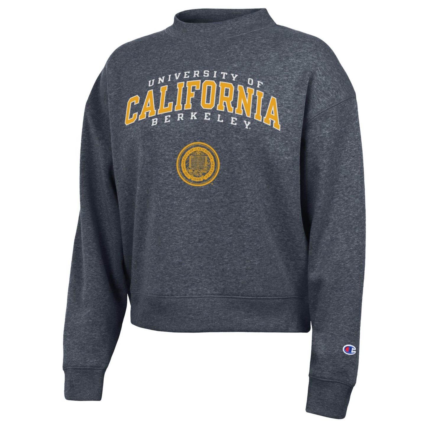 U.C. Berkeley Champion women's Triumph soft crew-neck sweatshirt-Navy-Shop College Wear
