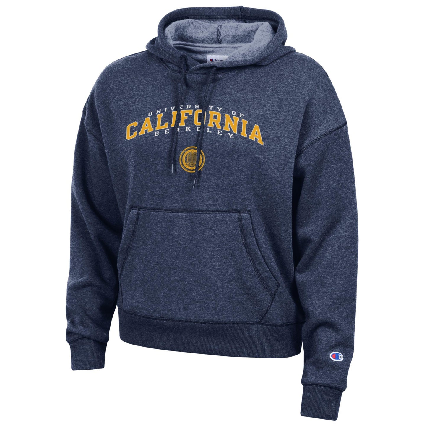U.C. Berkeley arch & seal women's Champion Tri blend fleece hoodie-Navy