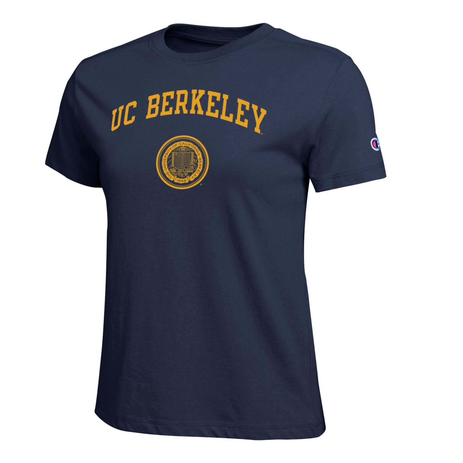 U.C. Berkeley Seal Women's Short Sleeve T-Shirt-Navy-Shop College Wear