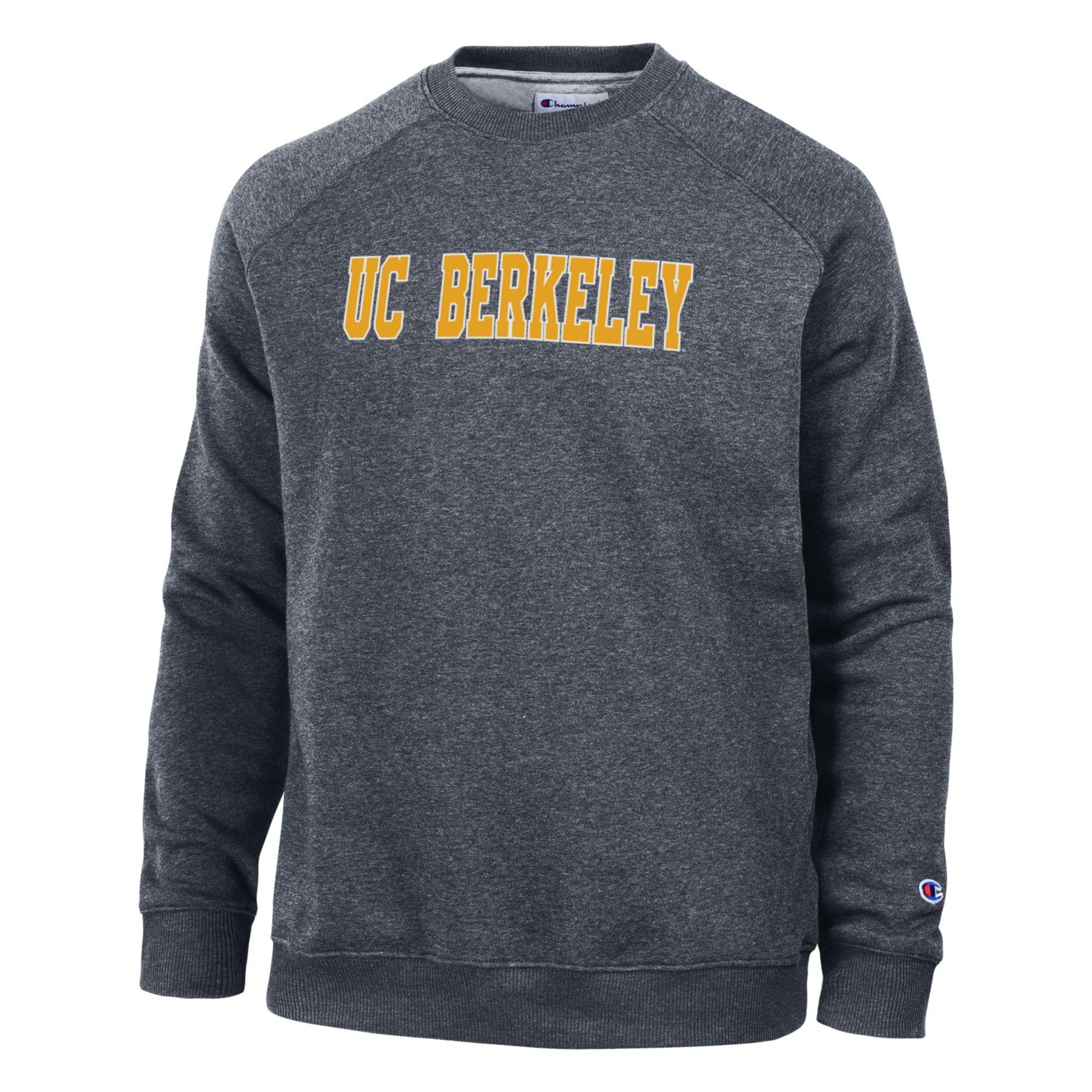 University of California Berkeley wordmark Men's Triumph fleece crewneck sweatshirt-Navy