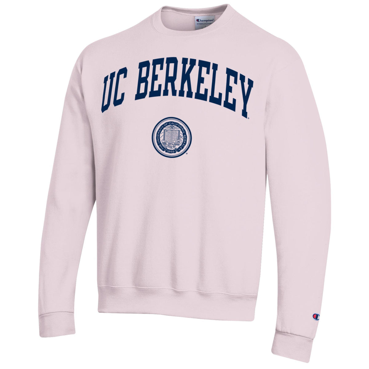 U.C. Berkeley arch & seal crew-neck sweatshirt-Pink-Shop College Wear