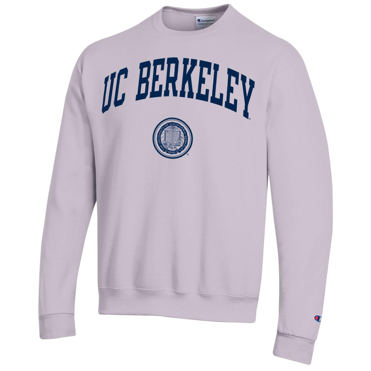 U.C. Berkeley arch & seal crew-neck sweatshirt-Lilac-Shop College Wear