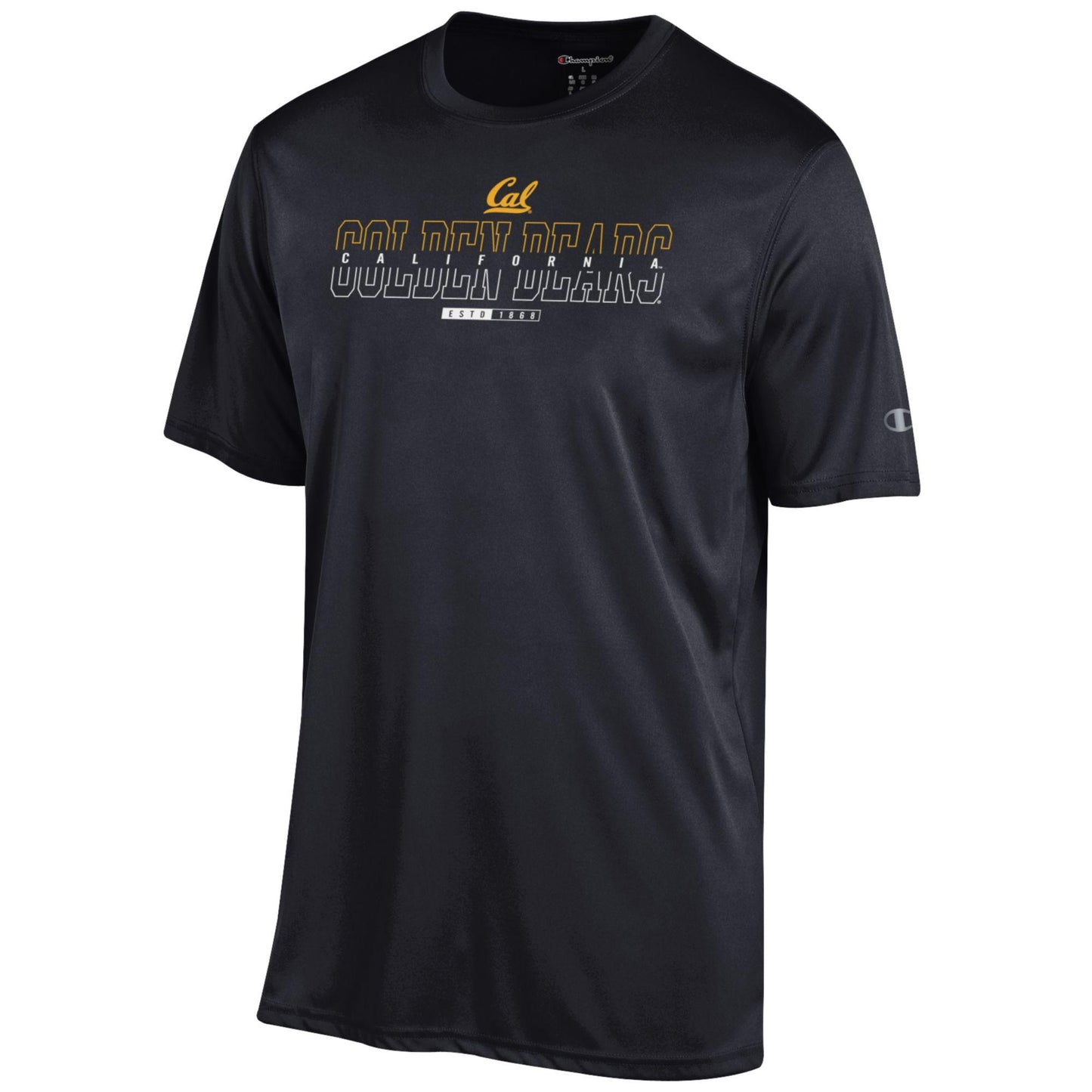 U.C. Berkeley Cal Bears Champion performance dry arch and seal T-shirt-Black
