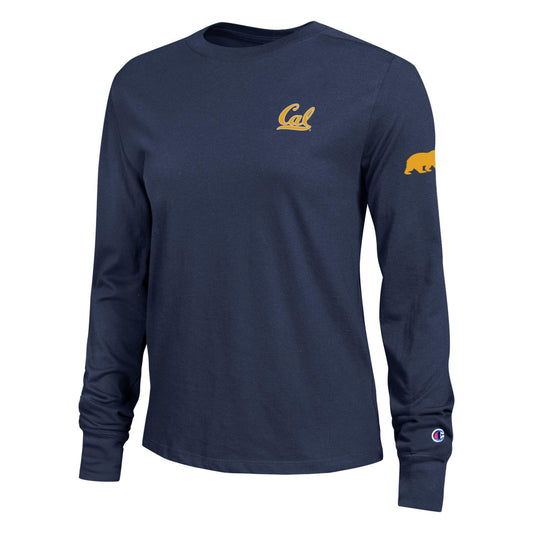 U.C. Berkeley women's Champion long sleeve T-Shirt-Navy-Shop College Wear
