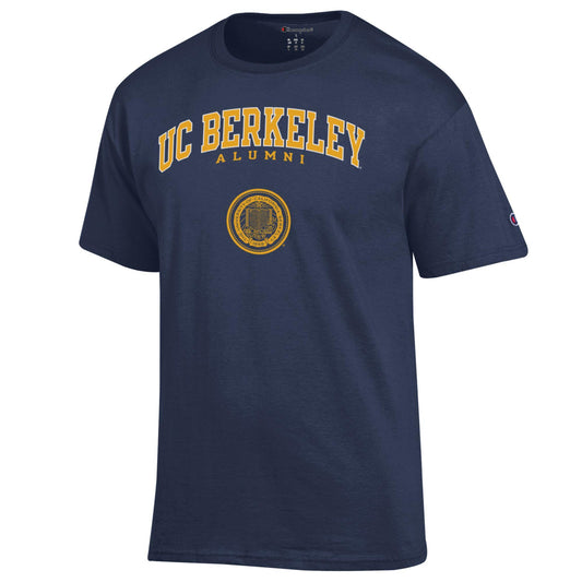 UC Berkeley Alumni triple arch Champion Men's T- Shirt-Navy-Shop College Wear