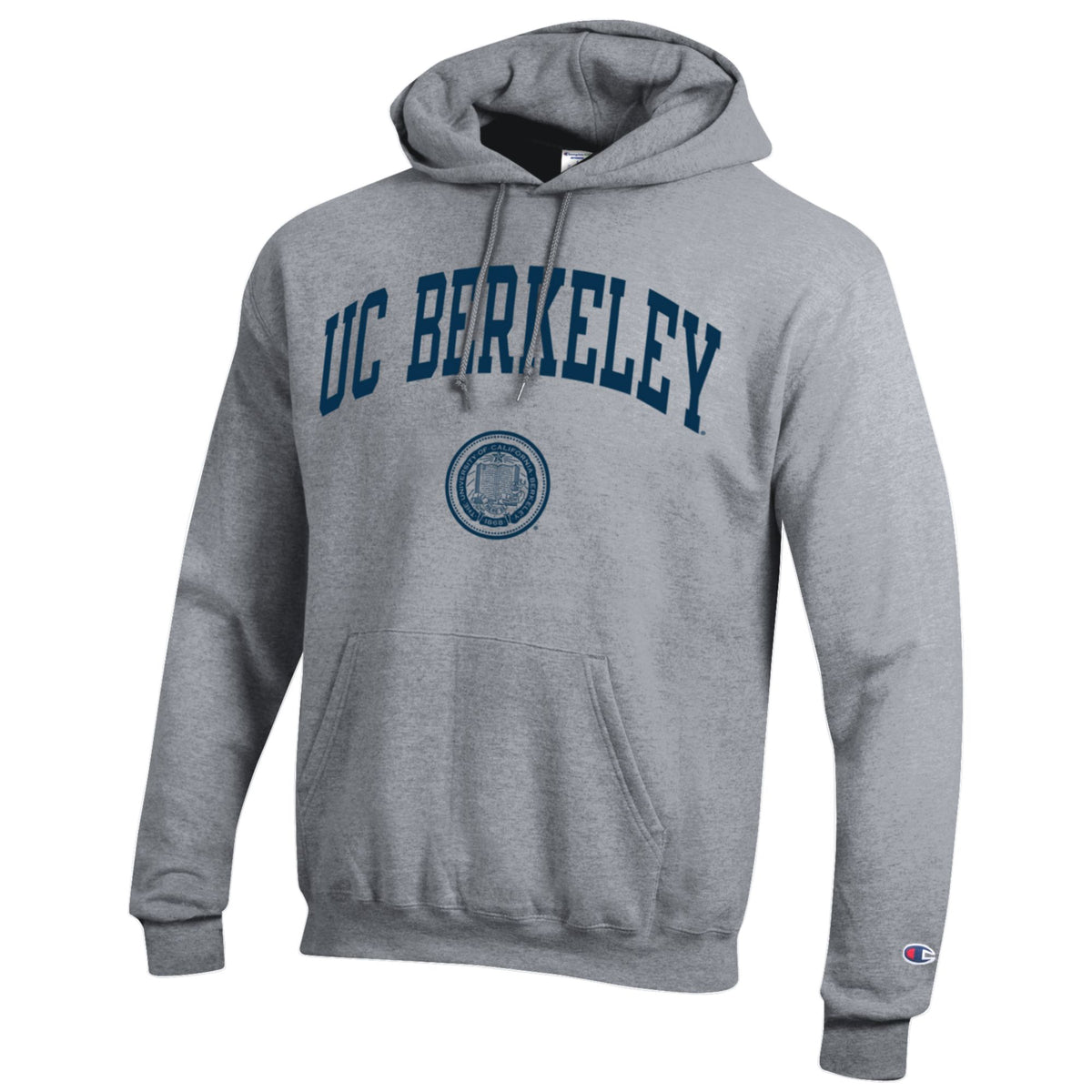 U.C. Berkeley arch and seal Champion Hoodie Sweatshirt - Gray-Shop College Wear