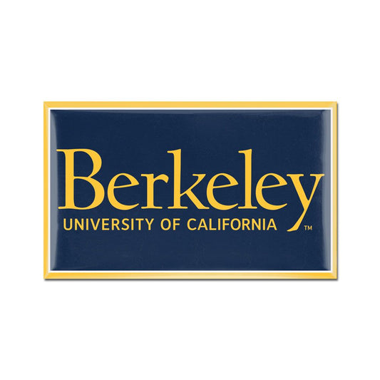 UC Berkeley Cal magnet with Berkeley over University of California in gold on navy background.