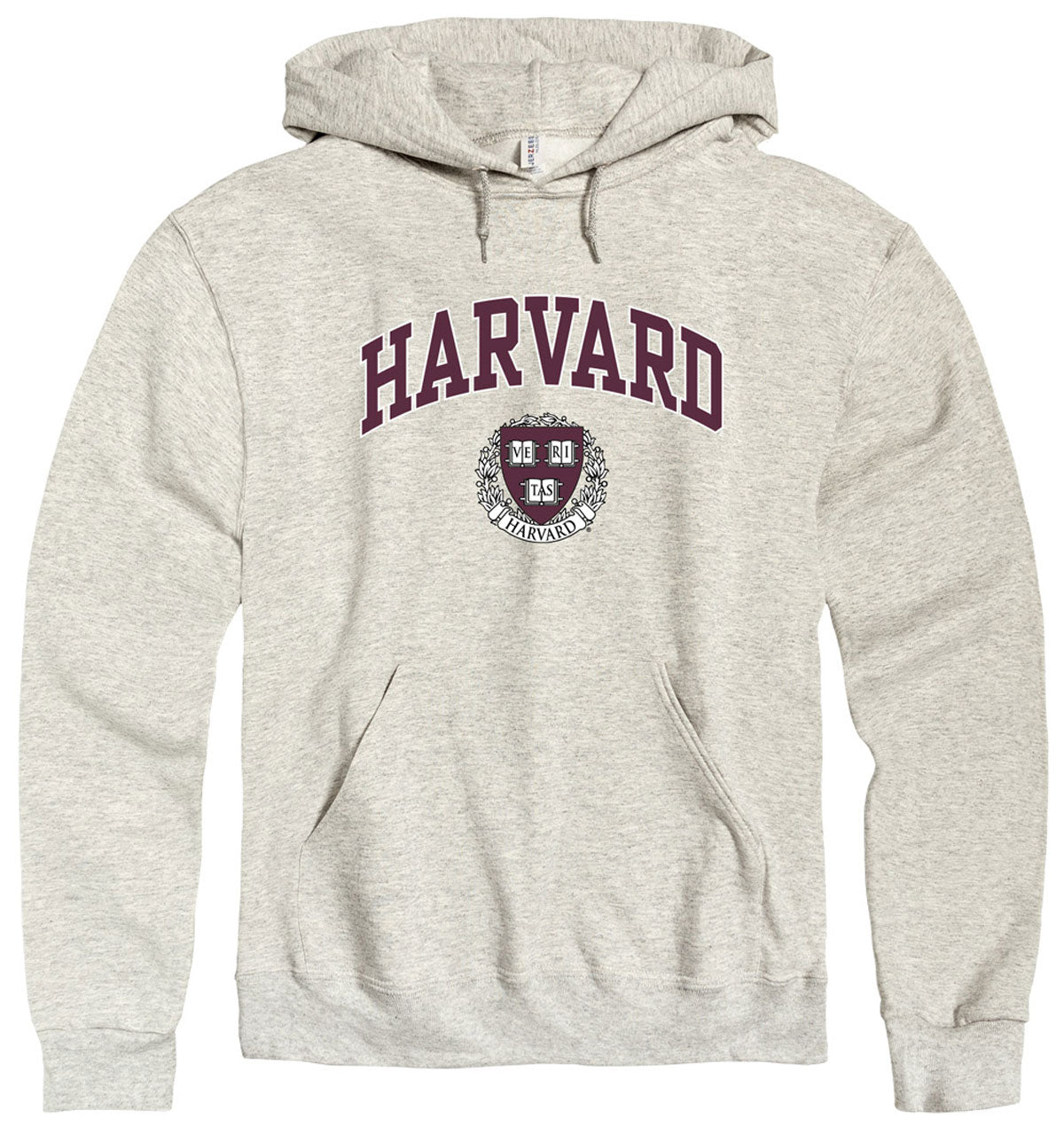 Harvard University arch and shield hoodie sweatshirt-Oatmeal-Shop College Wear