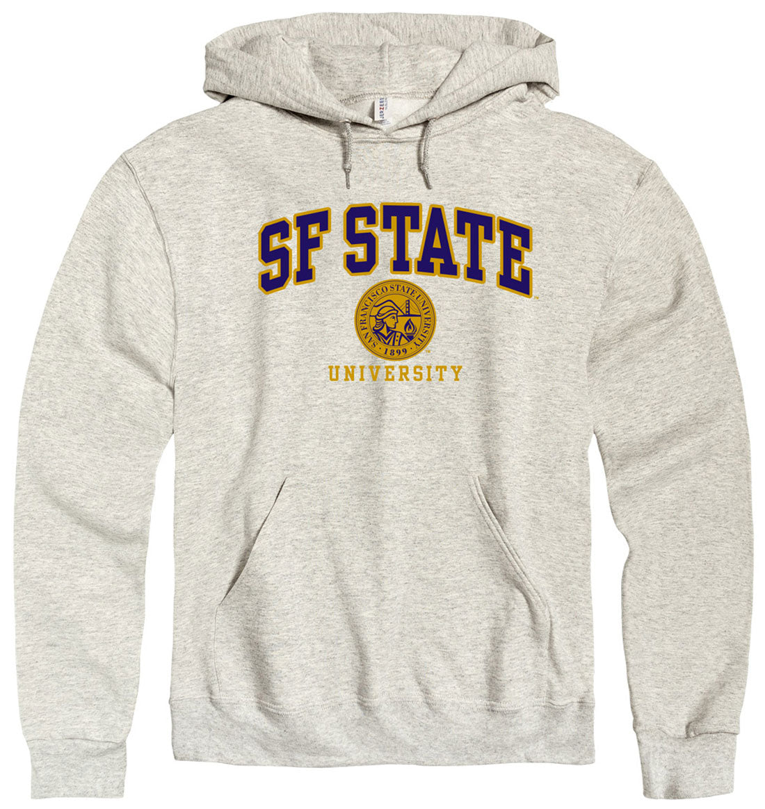San Francisco State University SF State arch & seal hoodie sweatshirt-Oatmeal-Shop College Wear