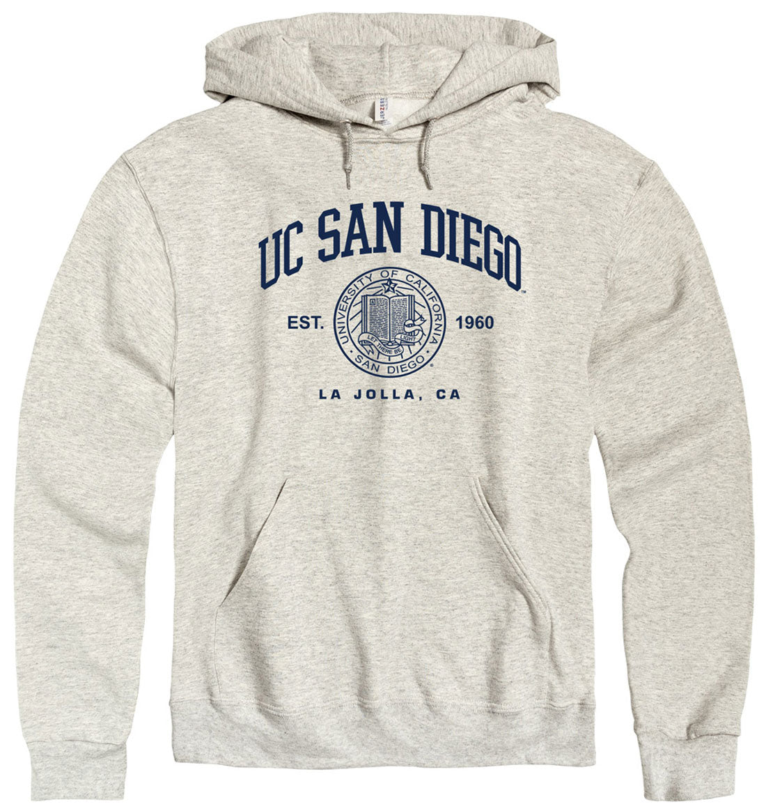 University of California San Diego UCSD pin font hoodie sweatshirt-Oatmeal-Shop College Wear