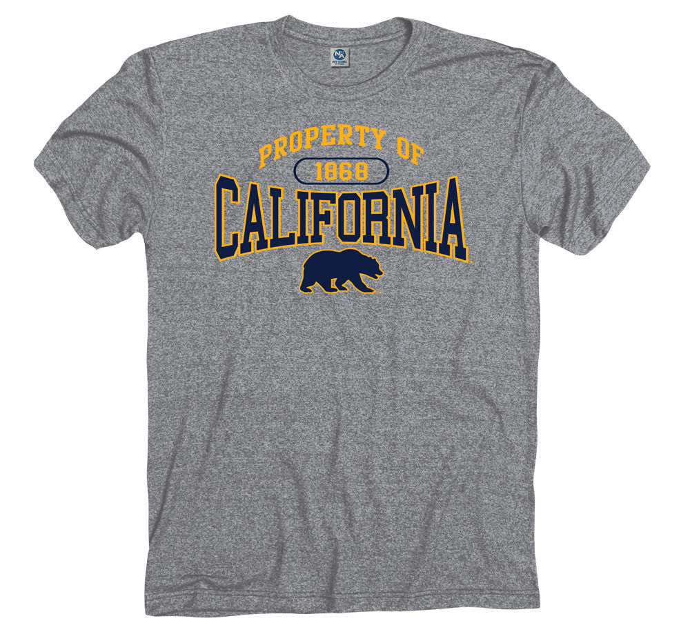UC Berkeley Men's Tri Blend T-Shirt- Charcoal-Shop College Wear