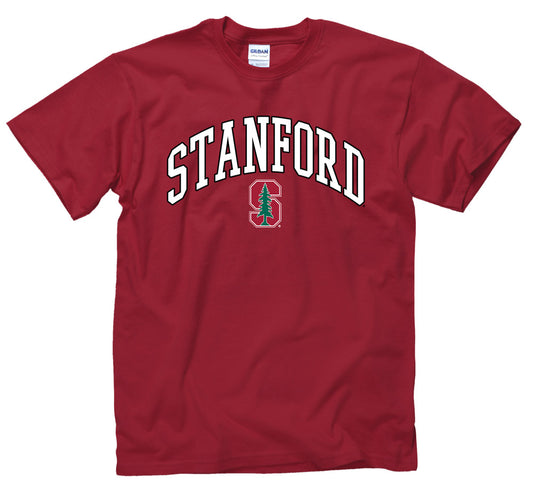 Stanford University Tall Font Men's T-Shirt-Cardinal-Shop College Wear