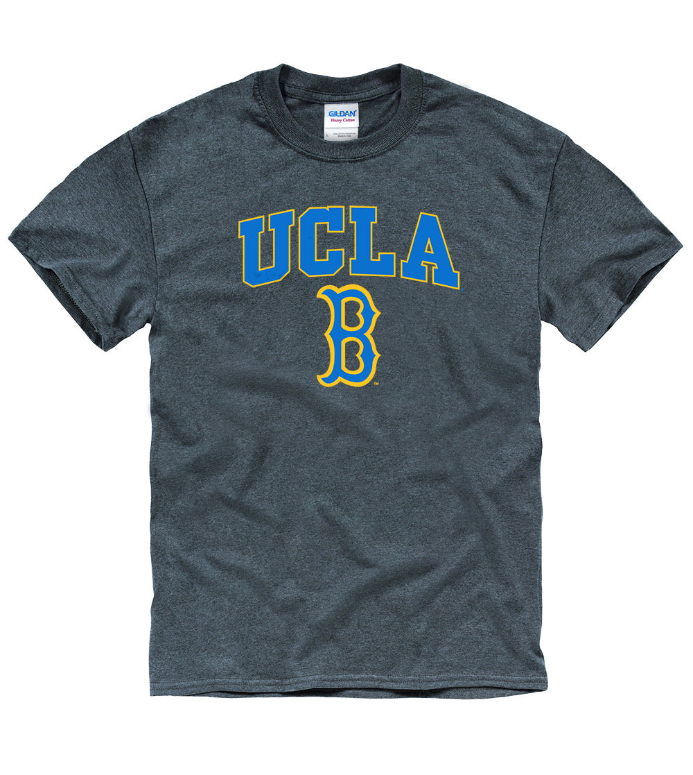 UCLA Bruins Block & B Men's T-Shirt-Charcoal-Shop College Wear