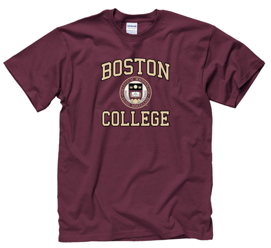 Boston College Arch & Seal T- Shirt-Maroon-Shop College Wear