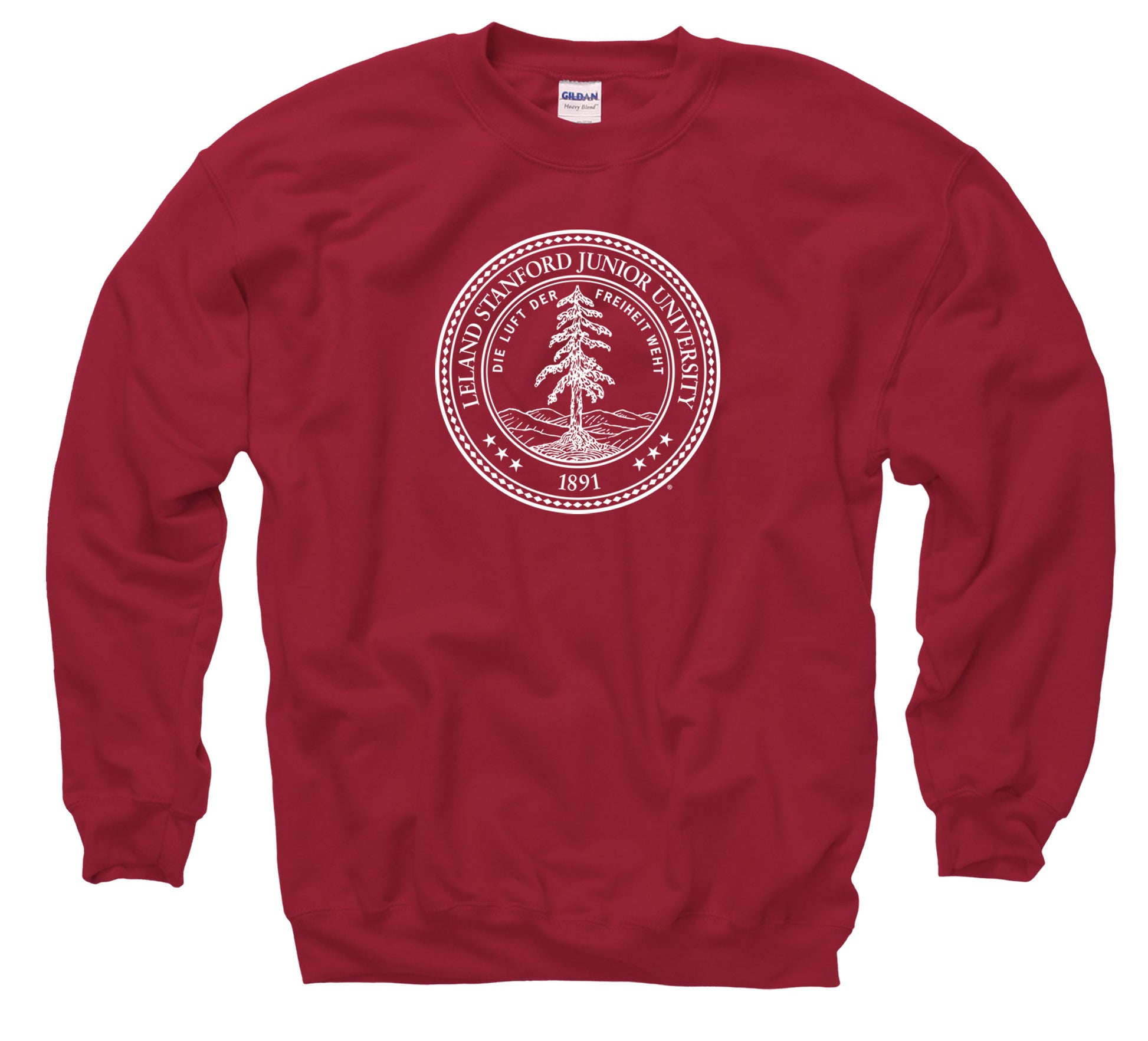 Stanford University Seal Men's Crewneck Sweatshirt-Cardinal-Shop College Wear