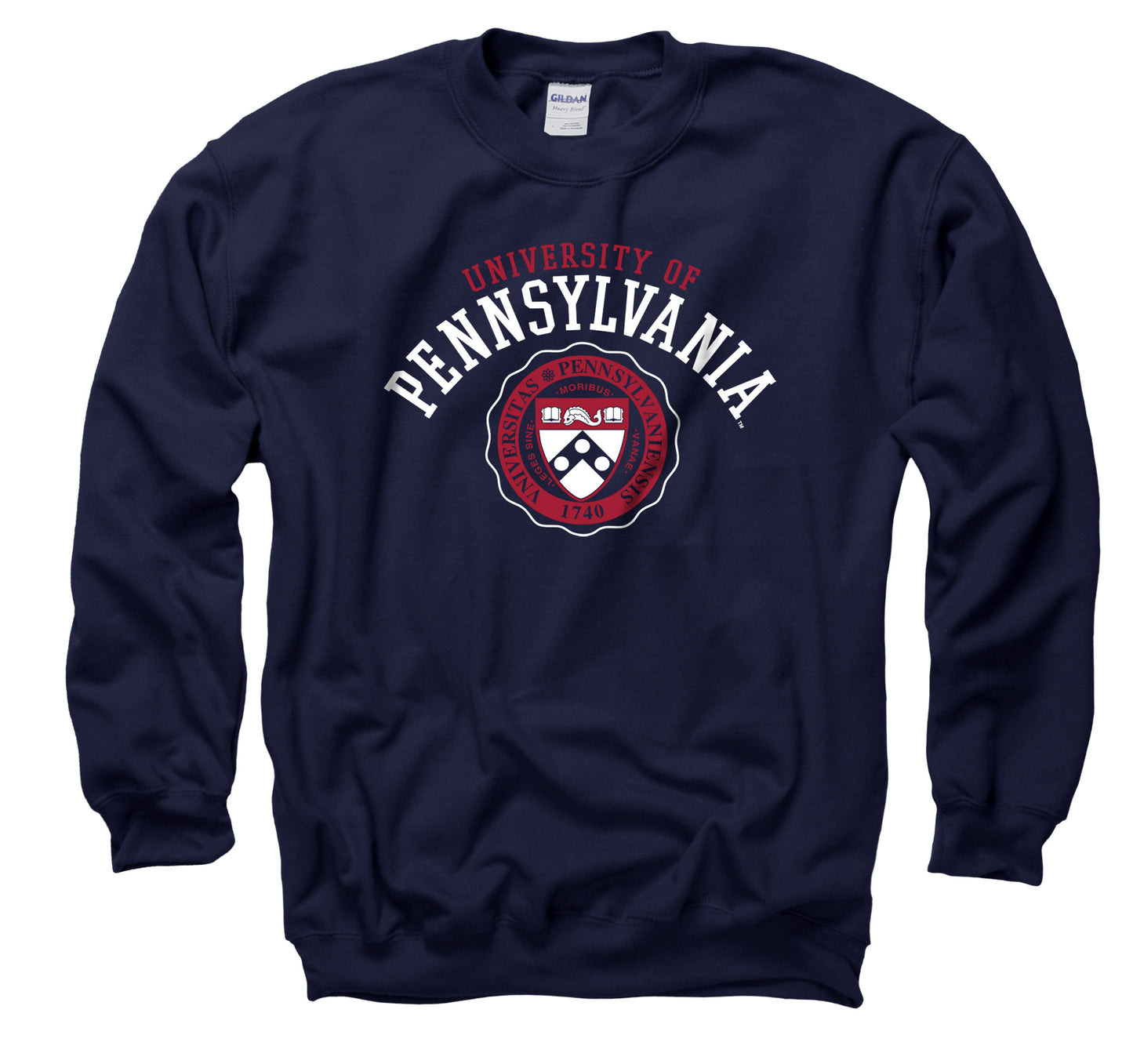 University Of Pennsylvania Men's Crew-Neck Sweatshirt - Navy-Shop College Wear