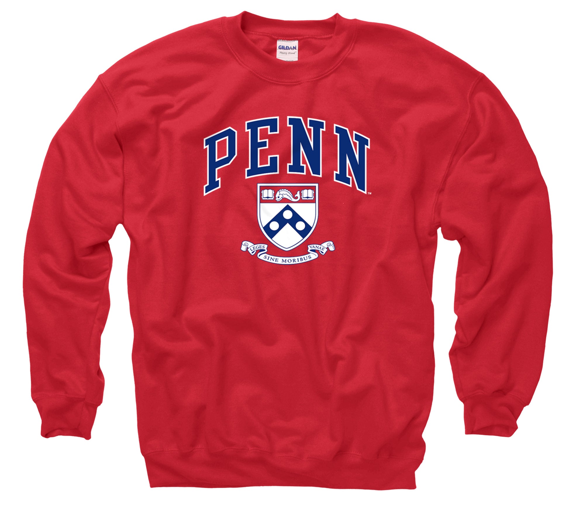 University Of Pennsylvania Penn Men's Crew-Neck Sweatshirt-Red-Shop College Wear